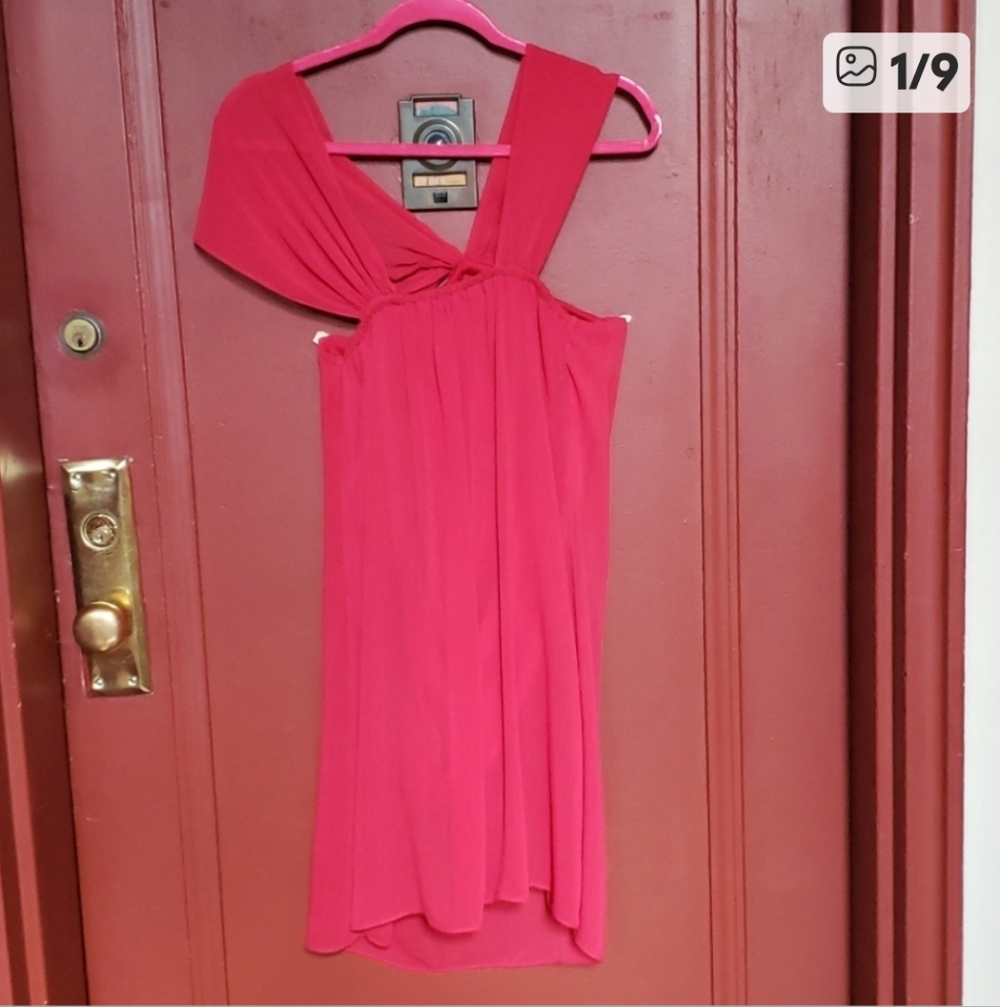 Basically Me Ladies Cocktail Dress With Sleeve Decor Size Small